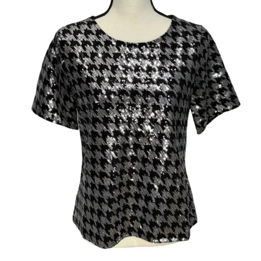 Lili Sidonio Sequin Blouse NWT
